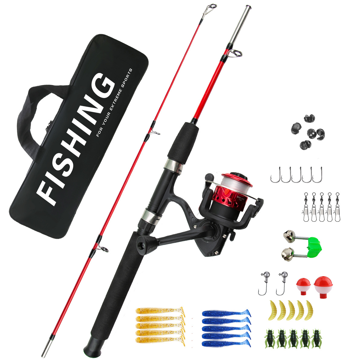 Ice Fishing Reel - 초보자용 2단 아이스 낚싯대 콤보, 장거리