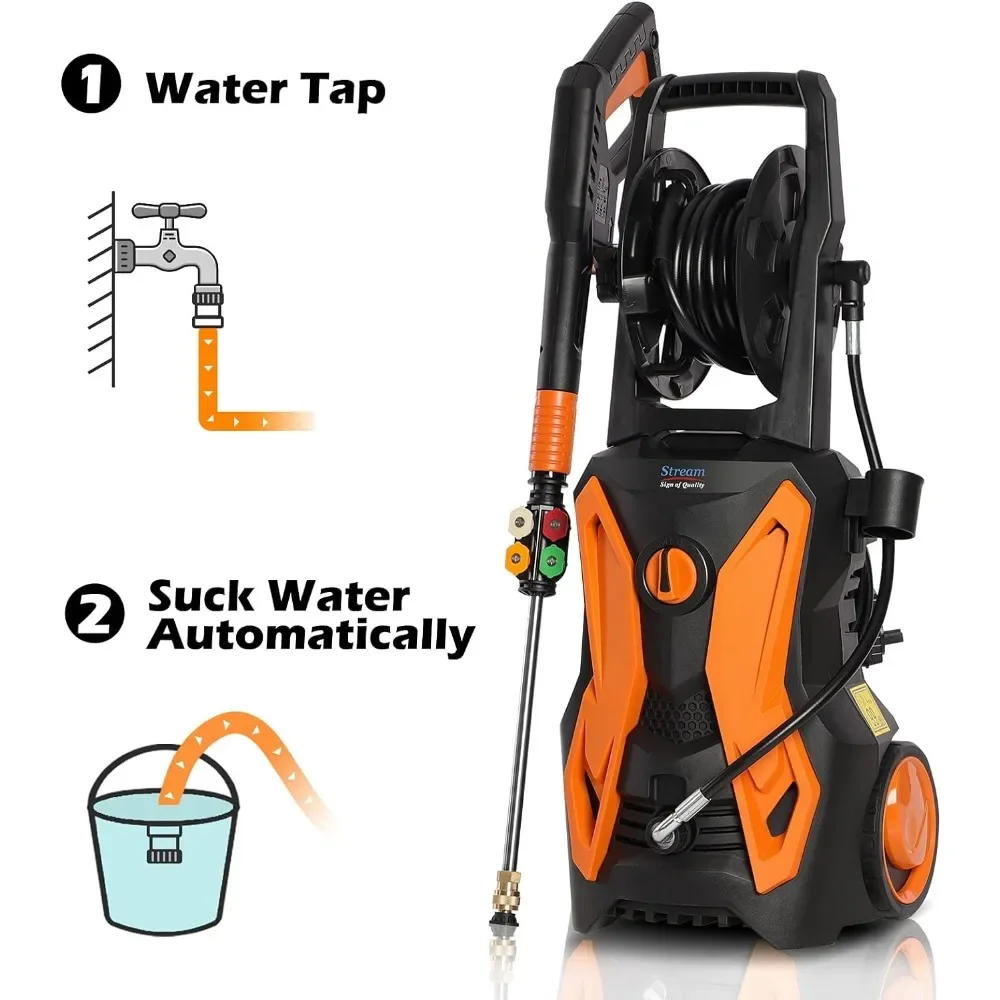 Electric Reel - 3500PSI 압력 세척기용, 2.8GPM 전기 압력