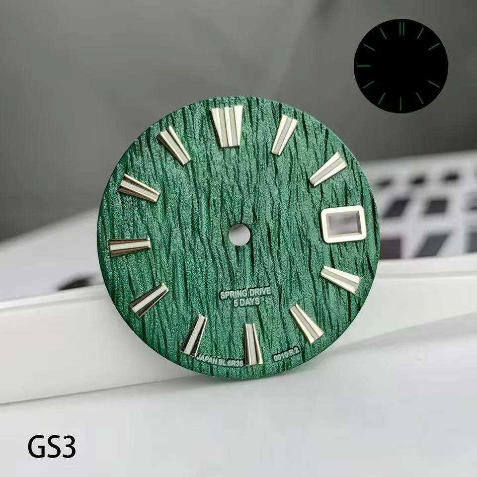 28.5mm 그린 야광 캘린더 기계식 시계, GS 로고 - Reel Case 리뷰 및 가격