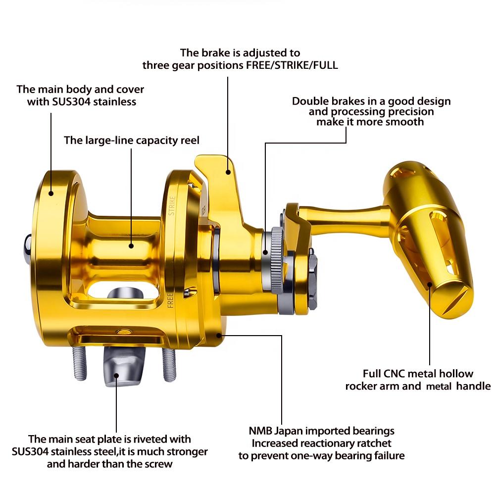 PRO BEROS 트롤링 릴 5.7:1 고속 CNC 가 - Reel Handle 리뷰 및 가격